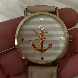 Geneva Anchor Watch with leather band